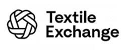 A black and white image of the logo for textile exchange.
